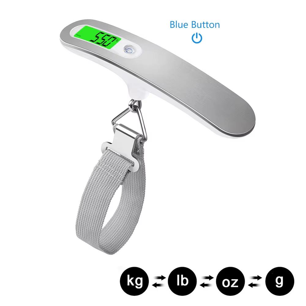 Scale Electronic Backlight Scale Spring Balance Luggage Scale Steelyard Suitcase Travel Hanging Steelyard Hook Scale 50kg/110lb