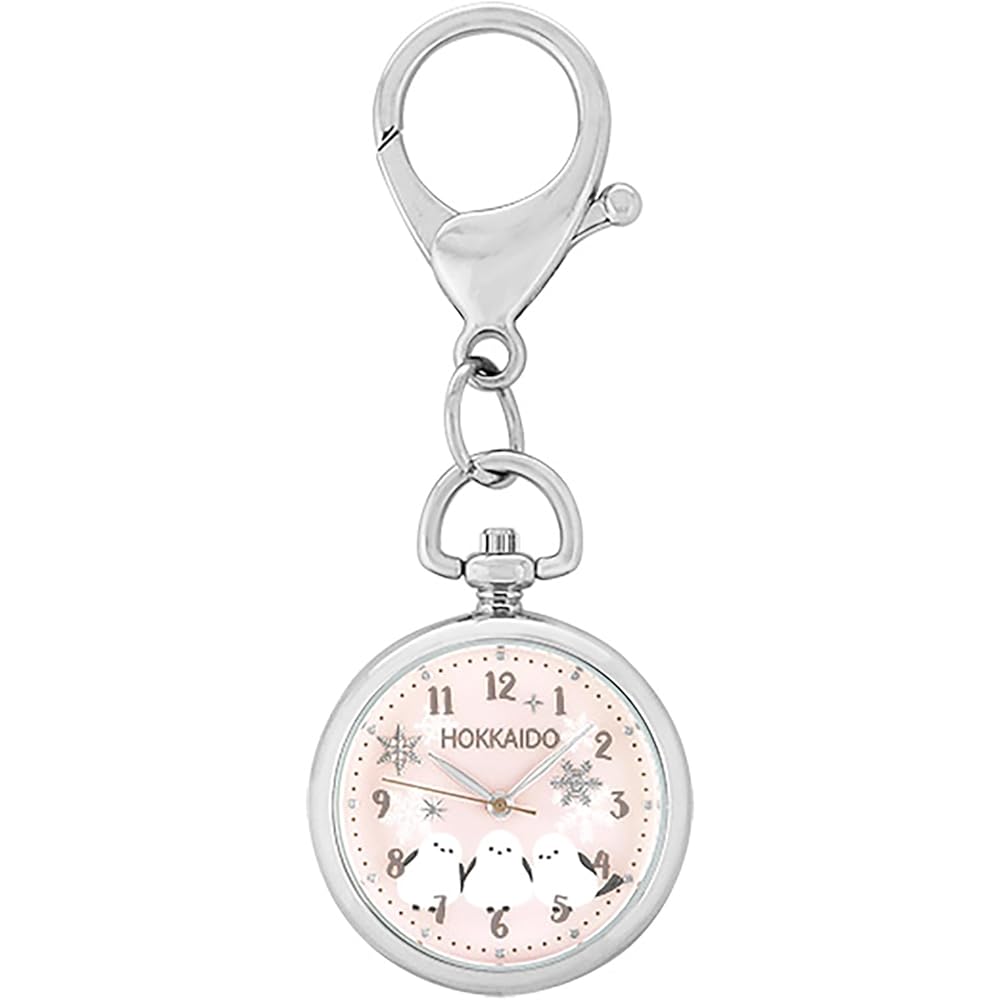 J-AXIS Shimaenaga Keychain Watch Pink  CF2A0004 Hokkaido Souvenir Cute Design