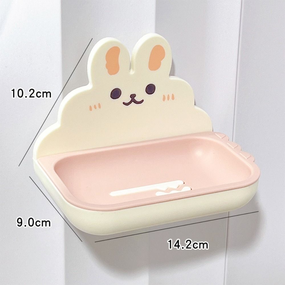 No Drilling Punch Free Soap Rack with 3D Paster Soap Storage Tray Soap Dish Holder  Shower