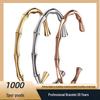 Bamboo Joint Titanium Steel Open Bangle Bracelet for Women - Colorfast, High-End Summer Niche Design