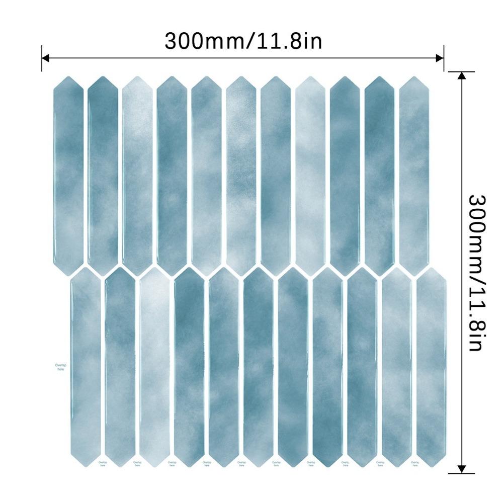 Waterproof Wallpaper 11.8"x11.8" Peel and Stick Backsplash Durable Stick Tile  for Kitchen Bathroom