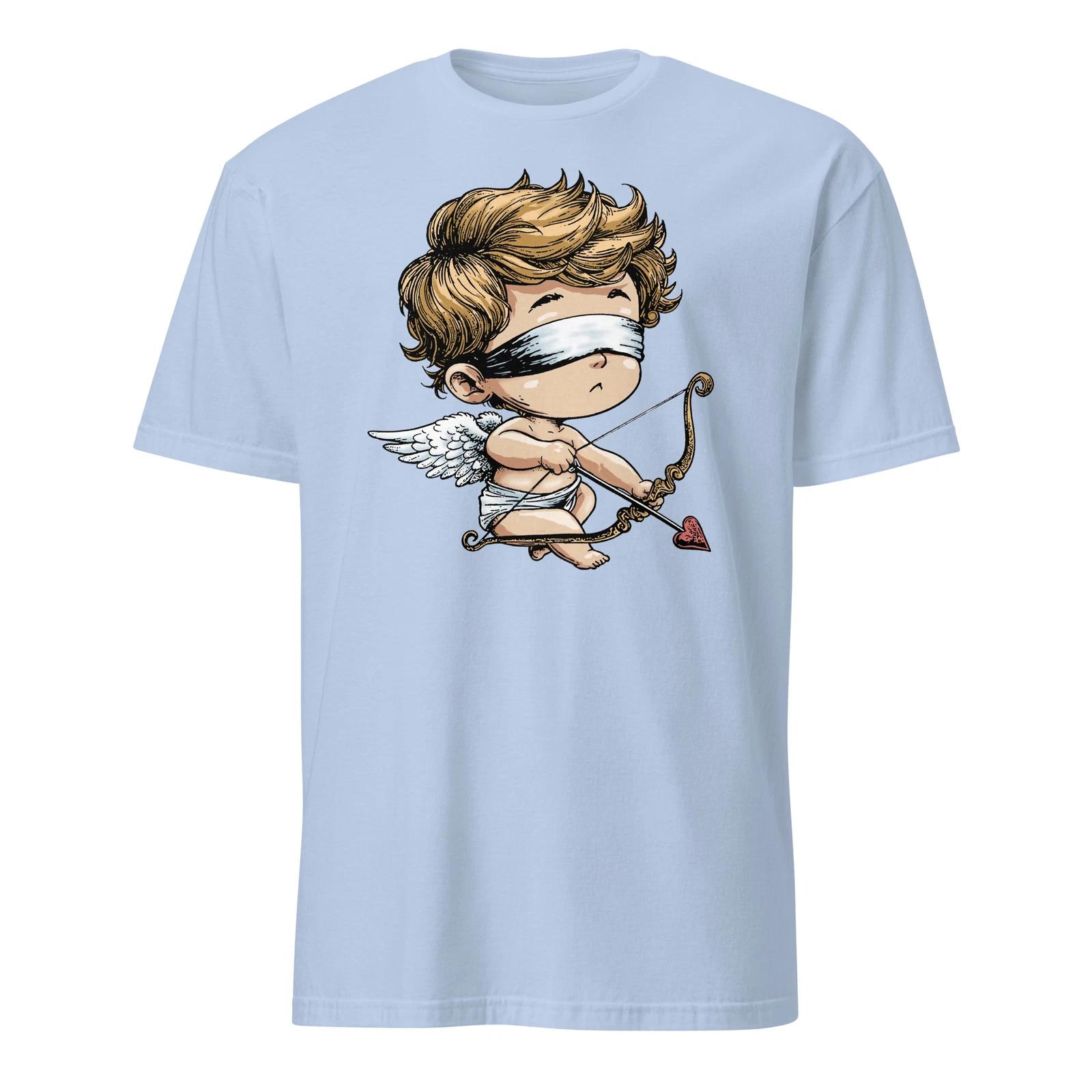 Angel Cupid Shirt Funny Love Is Blind Valentines Day T-Shirt Size S-3XL Gift Tee M