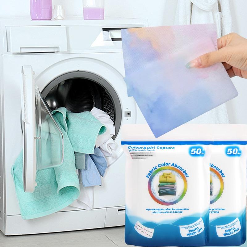 Non-woven Color Absorption Sheet Washing Machine Fabric Color Catcher Cloth Yeing Proof Laundry Sheet Anti-Stain Laundry Tablet