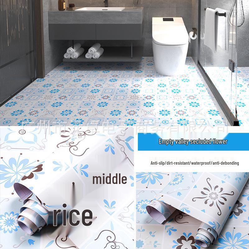 Adesivo da Pavimento Moderno Minimalista Autoadesivo per Bagno, WC e Cucina
