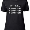 Its All About St Georges Day Fitted Unisexs Ladies T Shirt Vintage Versatile Comfortable Fashion Designer Clothes