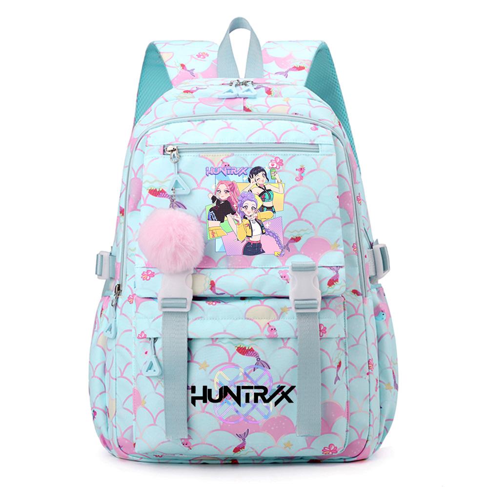 Anime K-Pop Demon Hunters Printed Backpack Large Capacity Bookbag Student Boy Girl Schoolbag Outdoor Large Capacity Waterproof Sport Laptop Travel Bag