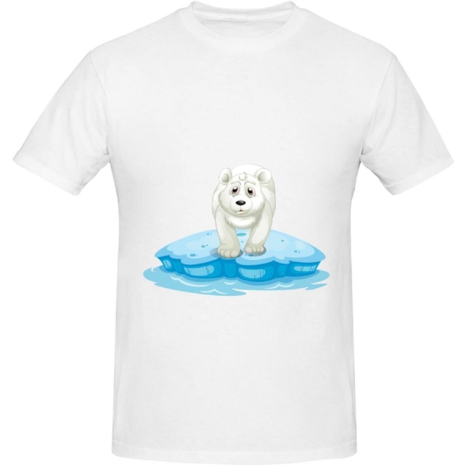 Polar Bear T-Shirt Cotton Short Sleeve for Men Women T-Shirt S