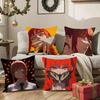 Chainsaw Man Makima-Cartoon Pillow Case Silky Short Plush With Invisible Zipper Dustproof Sofa Cushion Cover For Home Decor