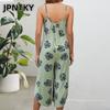 JPNTKY Moda Estiva Primaverile Senza Maniche Scollo a V Abiti Casual