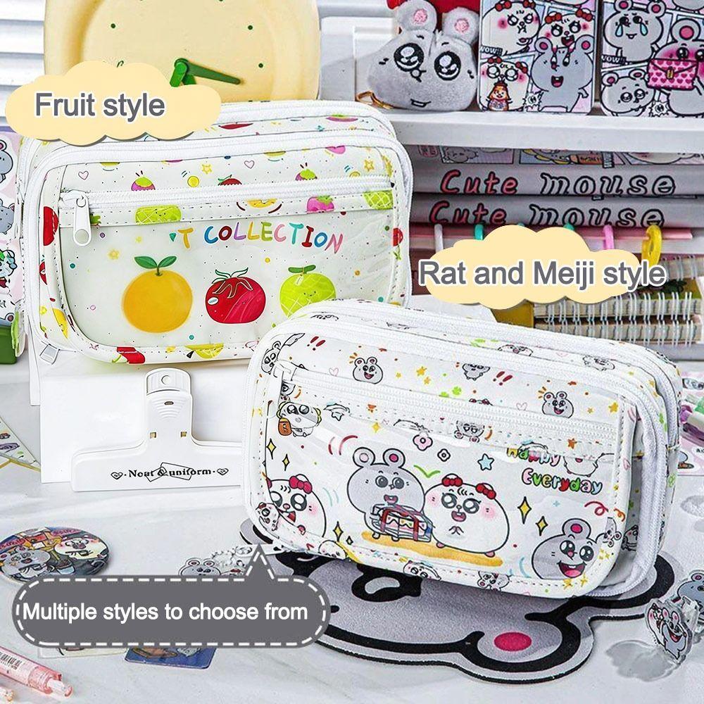 Multifunctional Large Capacity Pencil Case Flip Design Multilayer Pen Bag Pencil Box Back to School Supplies