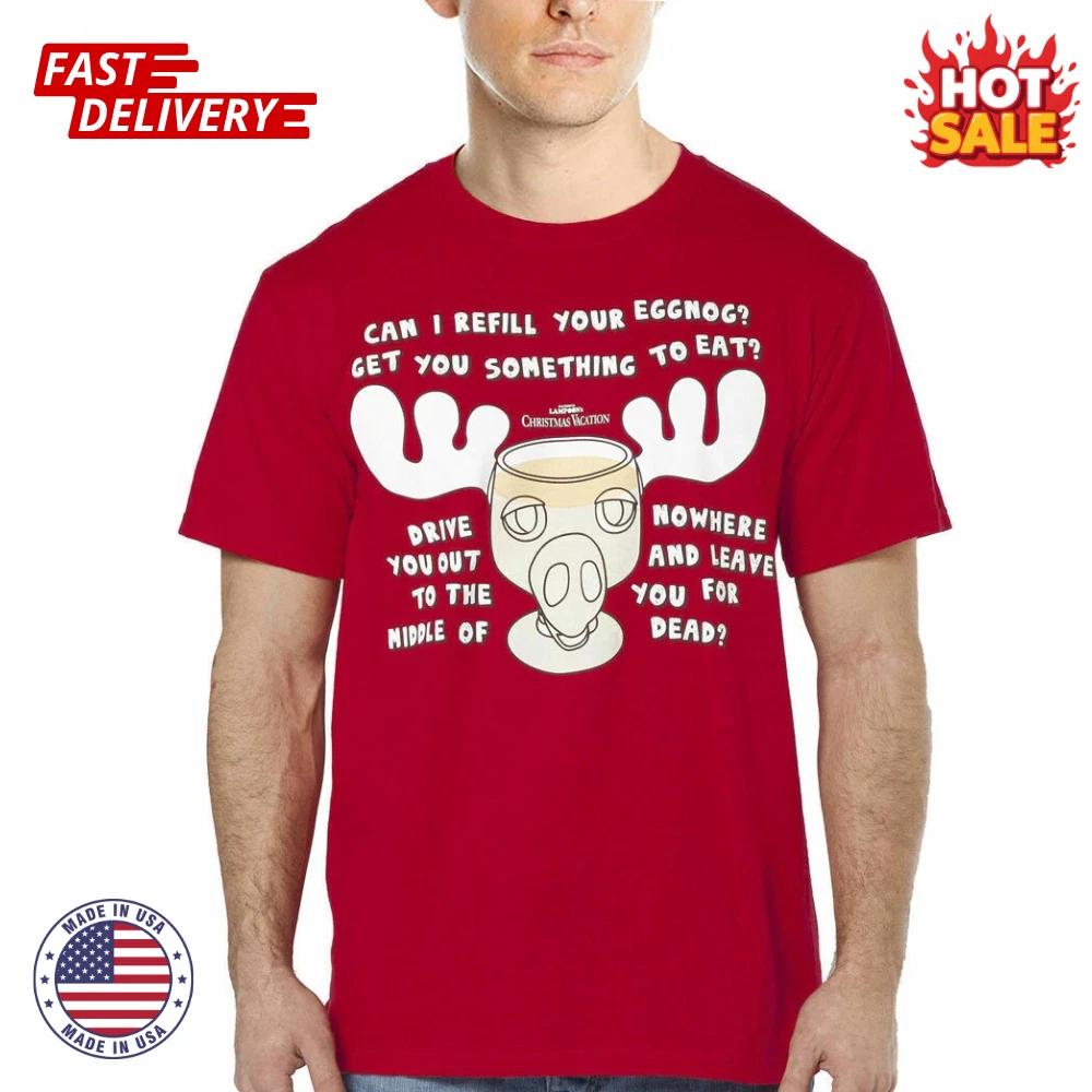 National Lampoon s Christmas Vacation Moose Mug Inspired Unisex Graphic T shirts S