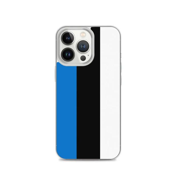 Coque iPhone - Estonie - Drapeau - Souple - Multicolore - Compatible iPhone 13 Pro