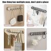 5 Hooks Rotating Suction Cup Hooks Punch-Free Strong Load-Bearing Bathroom Towel Rack Wall Mounted Ripple Row Hook