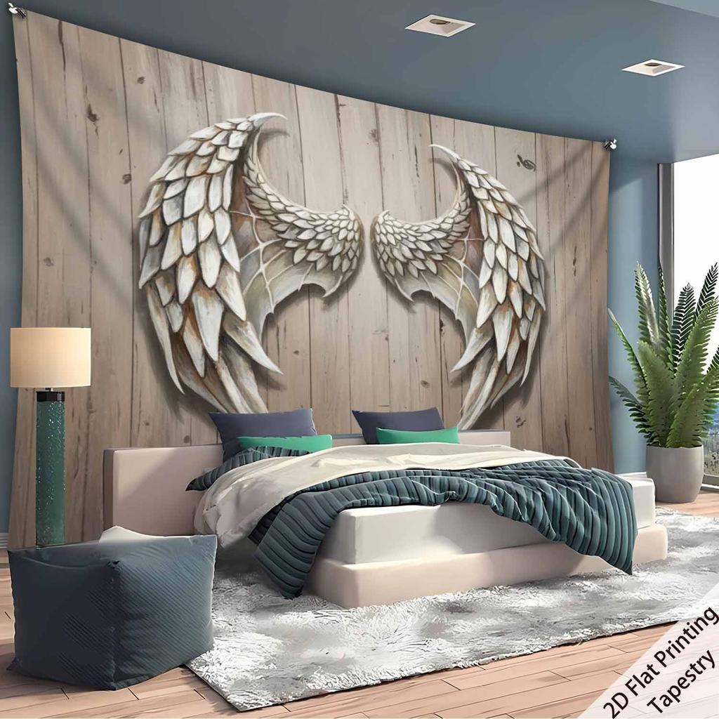 Engel Flügel Design Digitaldruck Polyester Wandteppich geeignet für den Einsatz in Wohnzimmern Schlafzimmern Büros Bars und Partys