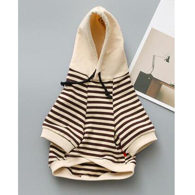 Eltern-Kind-Baumwollstreifen Französische Bulldogge Hunde-Hoodie Haustierkleidung Kleiner Hund Haustierkleidung Chihuahua-Kostüm Mopskleidung Yorkshir