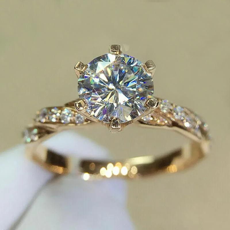 

CAOSHI Trendy 6 Claw Zirconia Proposal Ring Female Wedding Bands Fashion Women Wedding Accessories Stylish Finger Zircon Gift 10