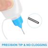 6Pcs Accuracy Needle Tip Glues Bottles Multipurpose Needle Tip Bottles for Designers and Artist with 2 Funnel