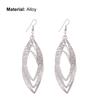 1 Pair Drop Earrings Skin-friendly Corrosion Resistant Anti-fade Long Chain Leaf