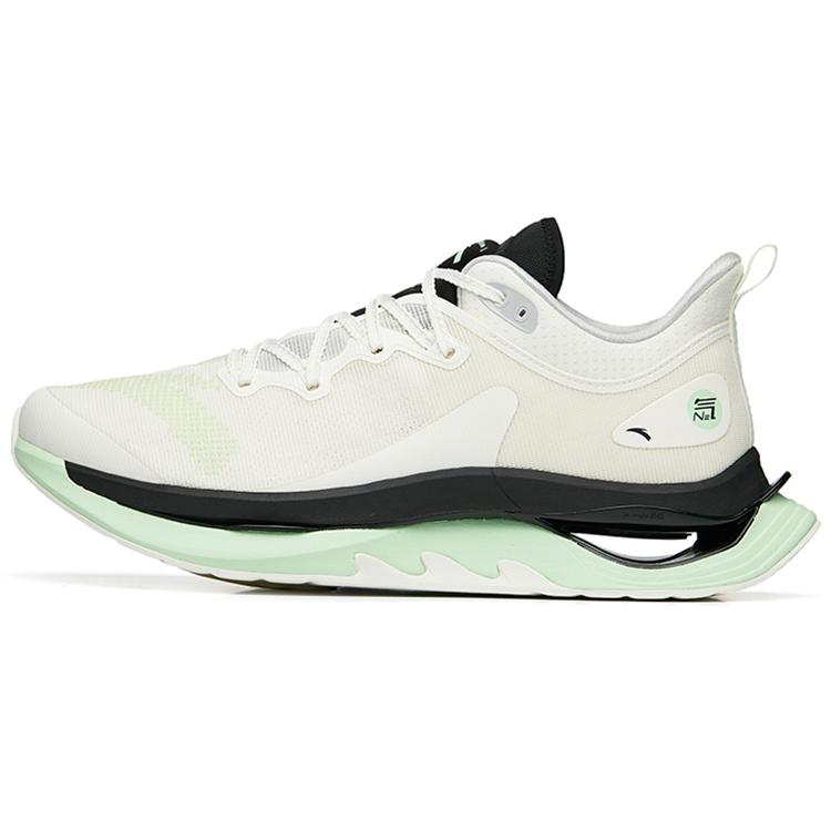 New ANTA Running Shoes Men Low Top Ivory White/Bright Neon Green 112225680A-1