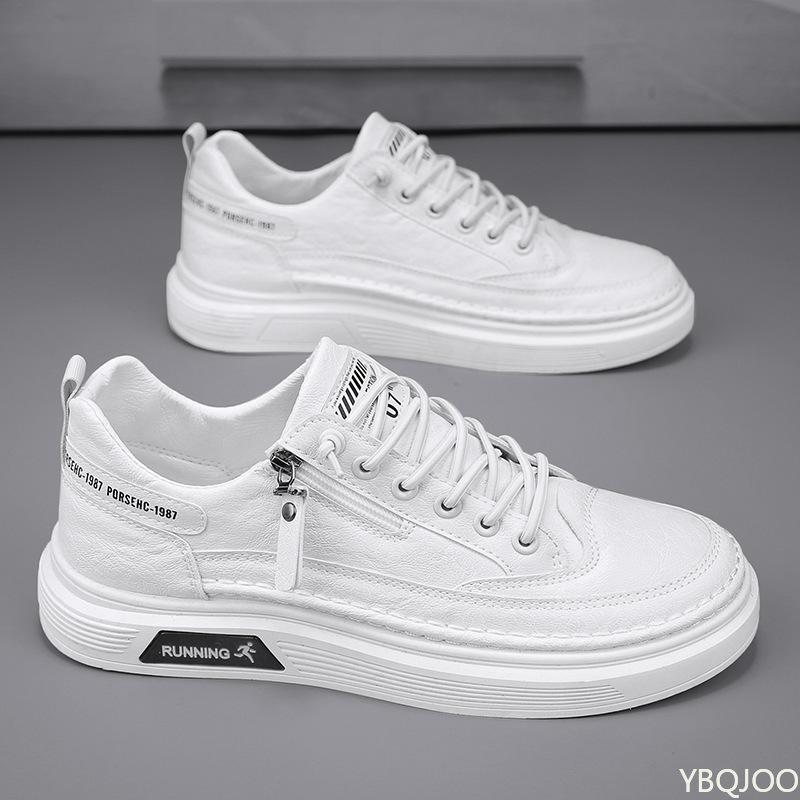 2025 New Summer Lace Up Thick Bottom Casual Flats Solid Color Sneakers  Anti-slip Outdoor Walking Sports Board Shoes