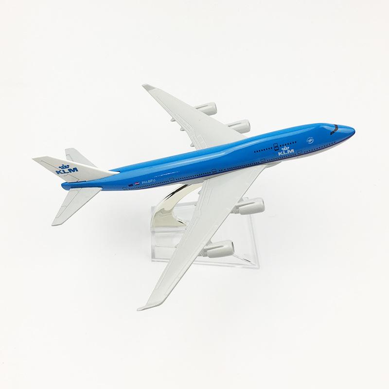 KLM B747 Legierung Flugzeug Flugzeug 16cm 1/400 Maßstab Luftfahrt 747 Flugzeugmodell Spielzeug Dekoration Kinder Sammlung Geschenke