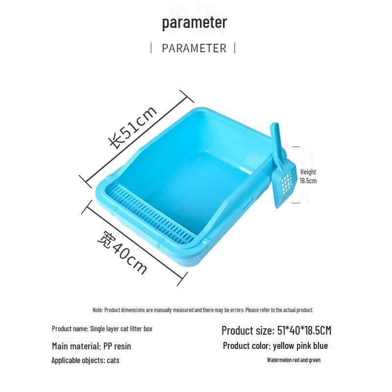 Carov Large Semi-Enclosed Splash-Proof Cat Litter Box