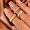 Xiaohongshu French Brushed Woven Ring for Women - Simple Rustic Design, Versatile Style