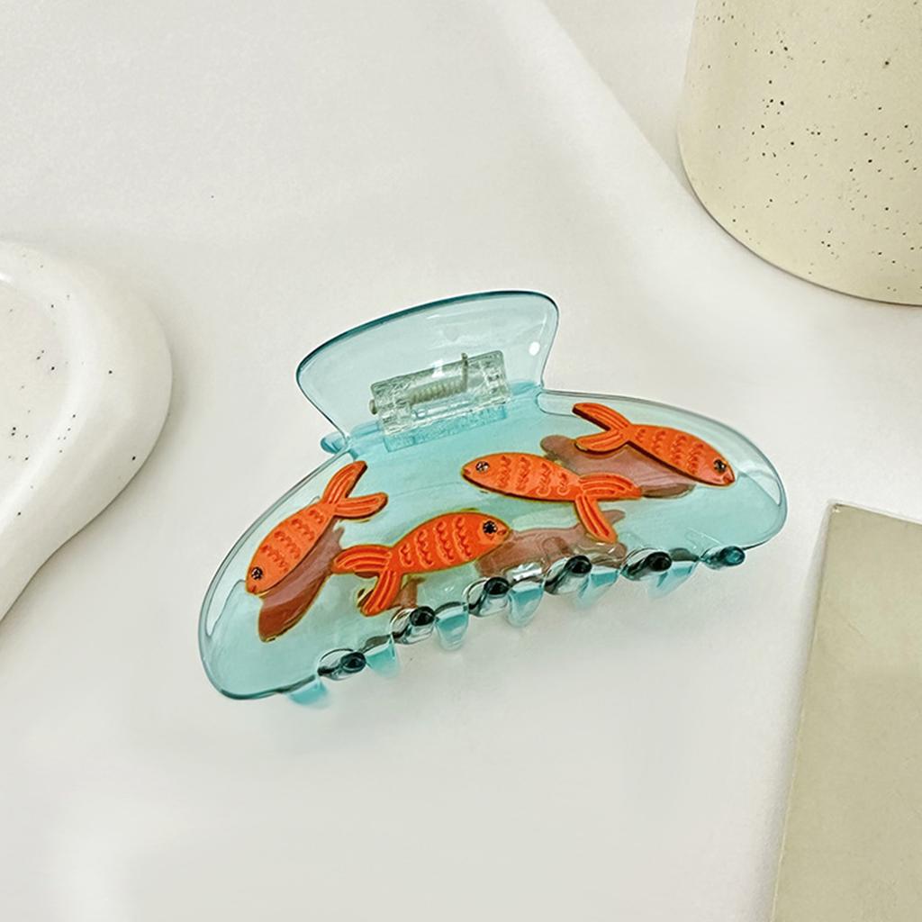 Hair Claw Clips Hair Gripper Hair Jaw Clamps Cute Hair Catch Fish Pattern Barrettes Strong Hold Hairpin for Girls