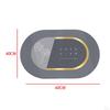 Mat Rug Wrinkle Printed Oval Non Slip Absorbent Bathroom for Balcony Hallway