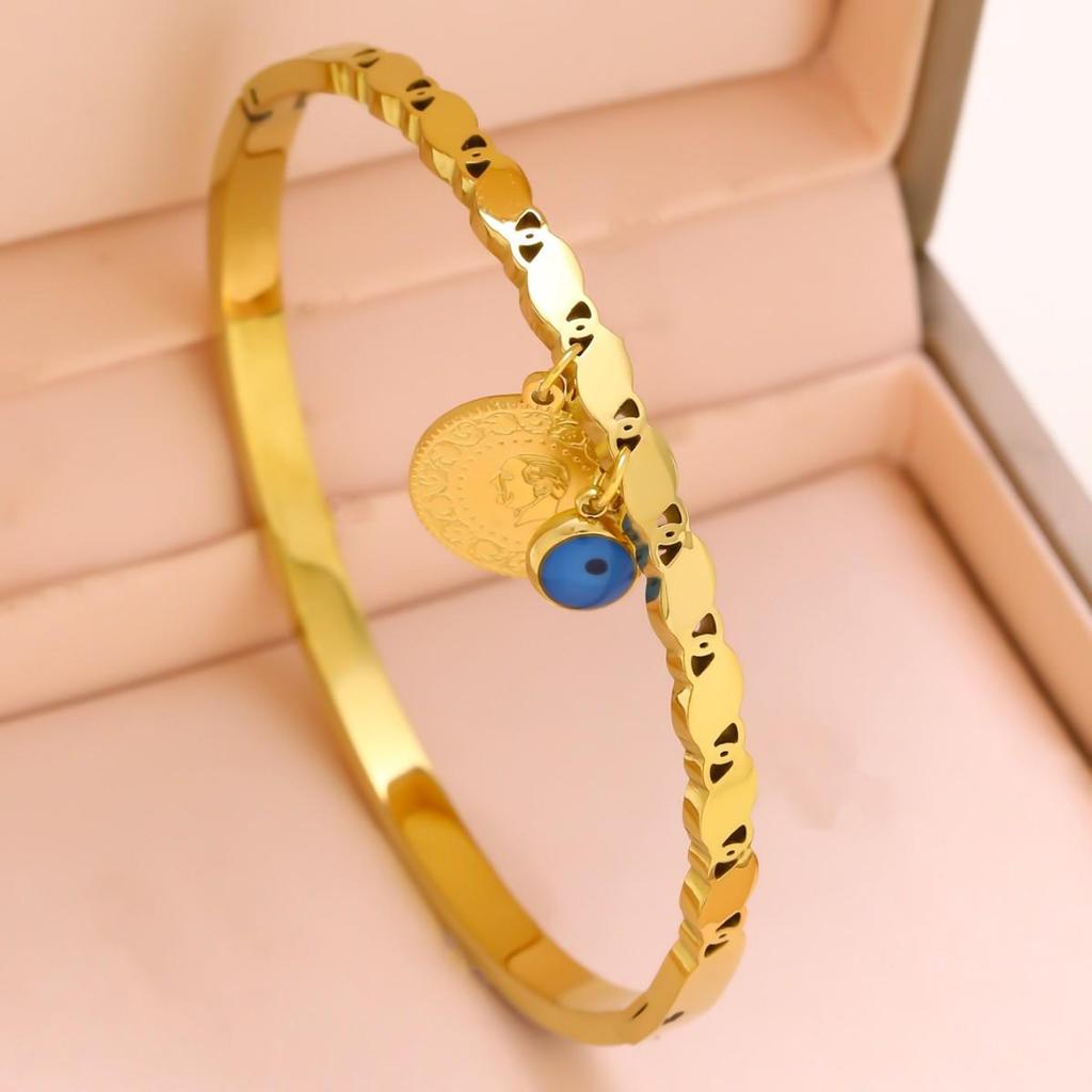 18K Gold-Plated Titanium Steel Women's Bracelet - Non-Fading, High-End, Light Luxury Jewelry