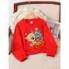 European sizes Girls' Crewneck Sweatshirt Cute Bear Christmas Tree Gifts Stars, Soft Comfy Sportswear for Children & Teens
