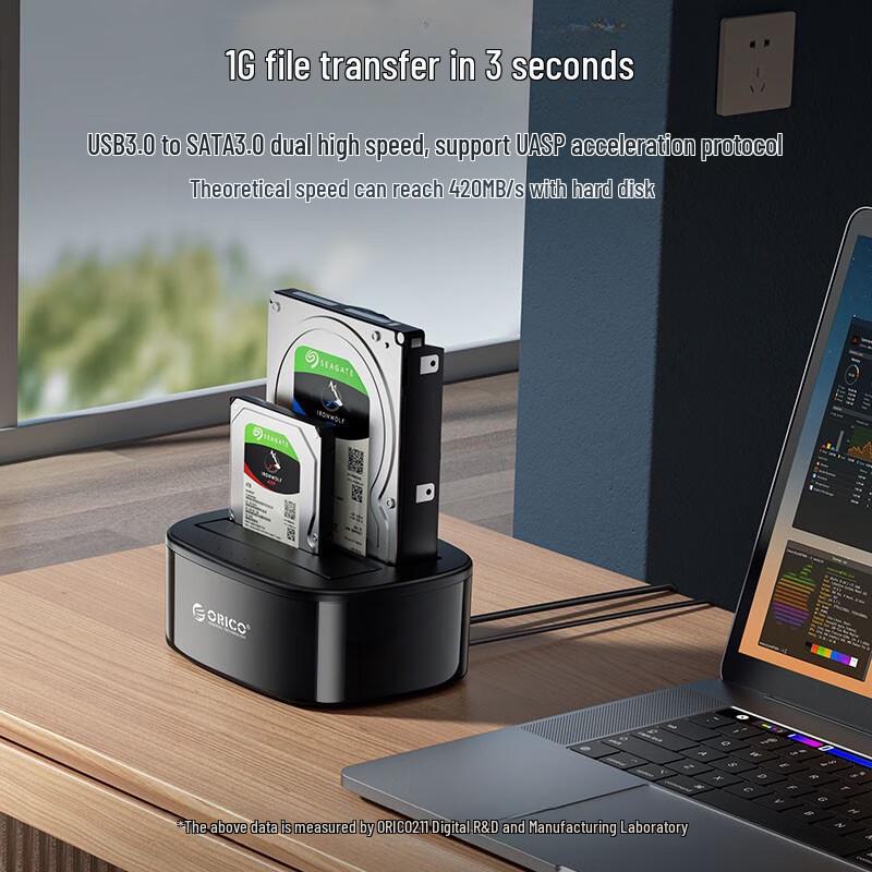 ORICO 6228US3 USB 3.0 External SATA Hard Drive Enclosure for 2.5/3.5-inch Disks