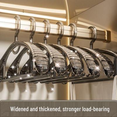 Crystal Transparent Non-slip Wide Shoulder Clothes Hanger - Seamless & Thickened for Household & Store Use
