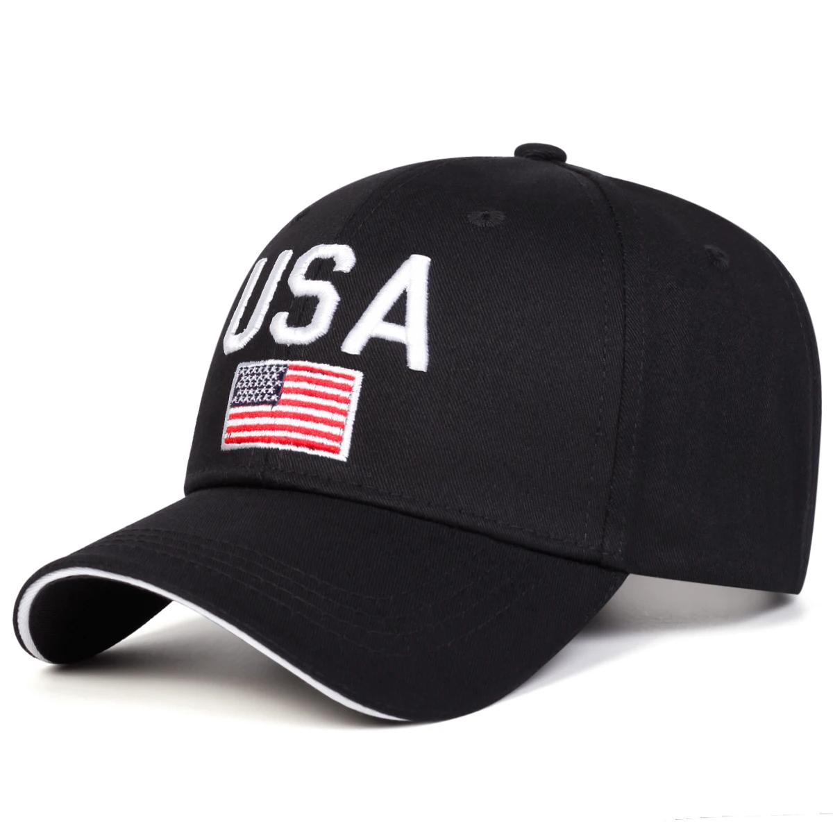

Unisex USA Letter Embroidery Baseball Caps Spring Autumn Outdoor Adjustable Casual Hats Sunscreen Hat Sports Cap чорний