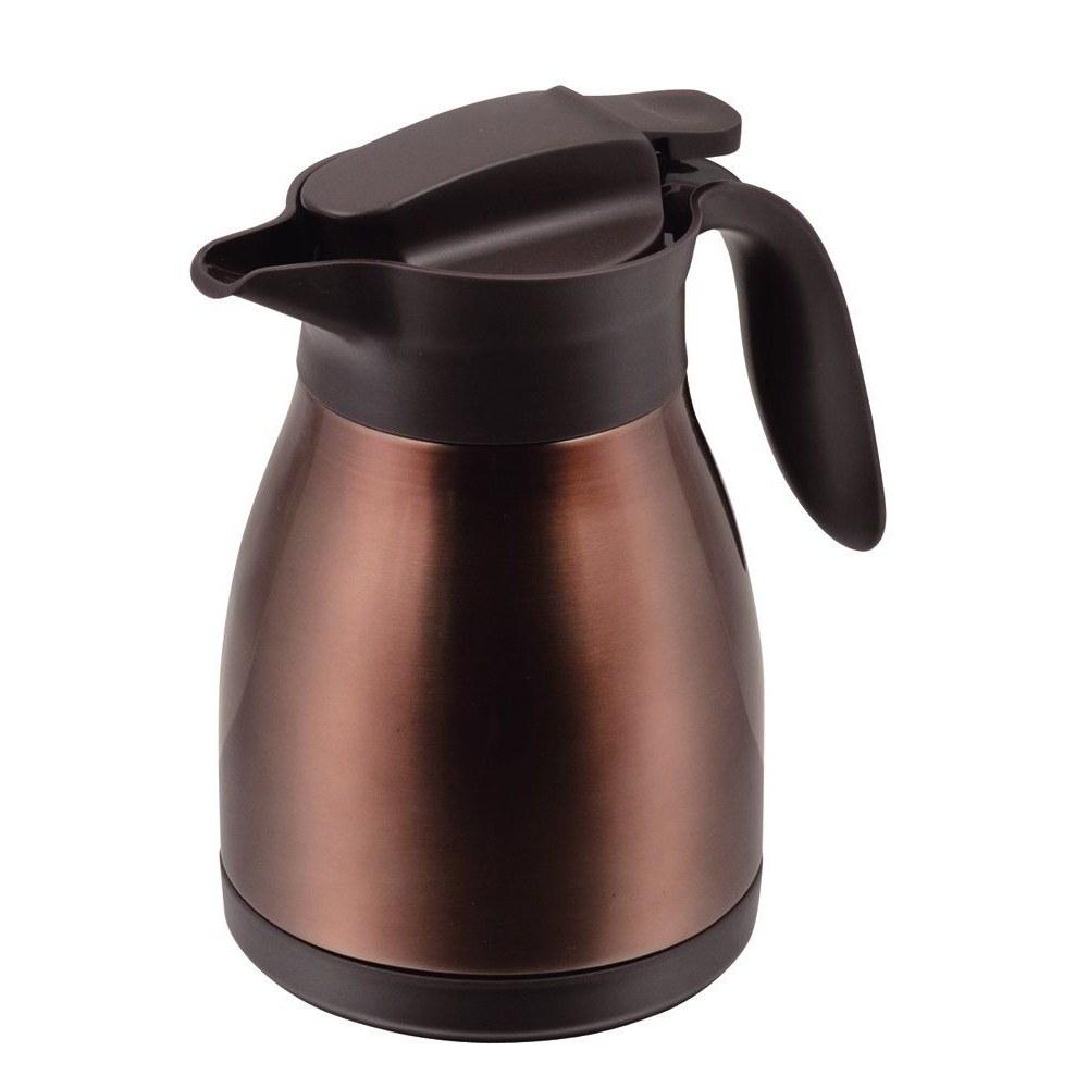 Pearl Metal Pot Tabletop 1.0L Stainless Steel Insulated Brown Neo-Easis HB-1565
