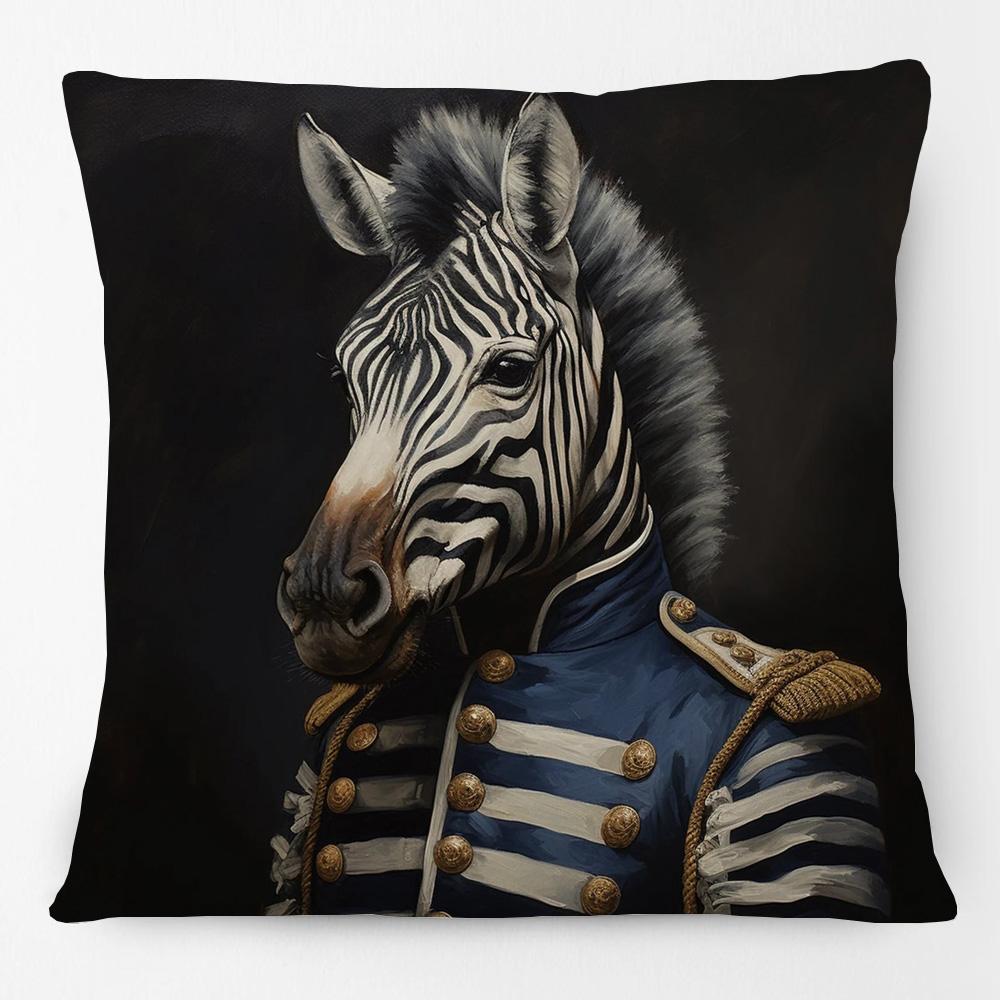 Animali Vittoriani Arte Scoiattolo Highlander Mucca Cervo Zebra Tasso Coniglietto Volpe Stampa Federa Copricuscino