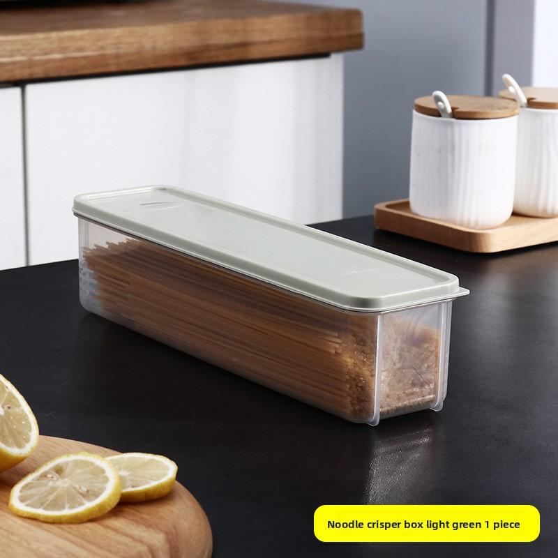 

Прямоугольный контейнер для лапши для холодильника с крышкой, кухонный, для хранения продуктов, подвесной, для хранения лапши, хрустящие коробки светло-зеленый