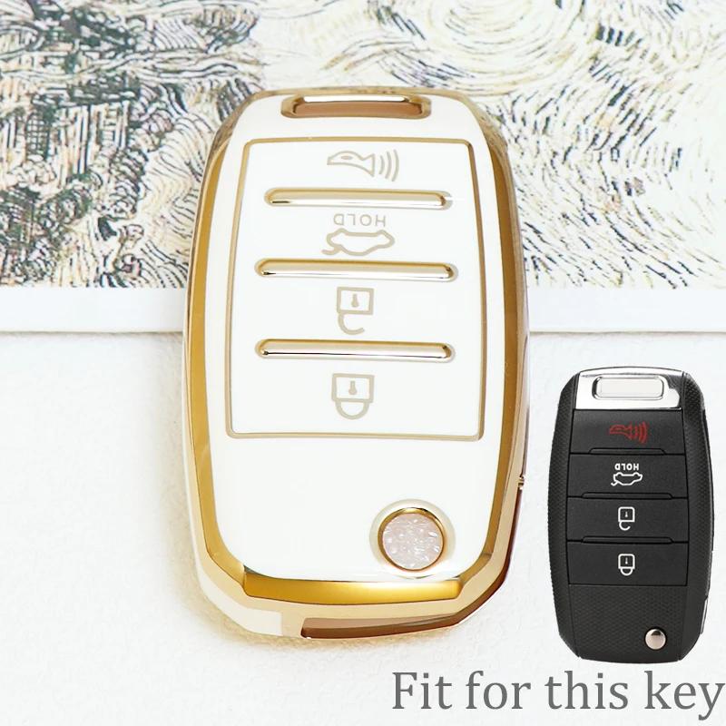 Shell For Kia Rio K2 K3 K4 K5 Sportage Picanto Optima Soul Ceed Sorento Forte Cerato Stinger Tpu Car Flip Key Case Cover Keyless