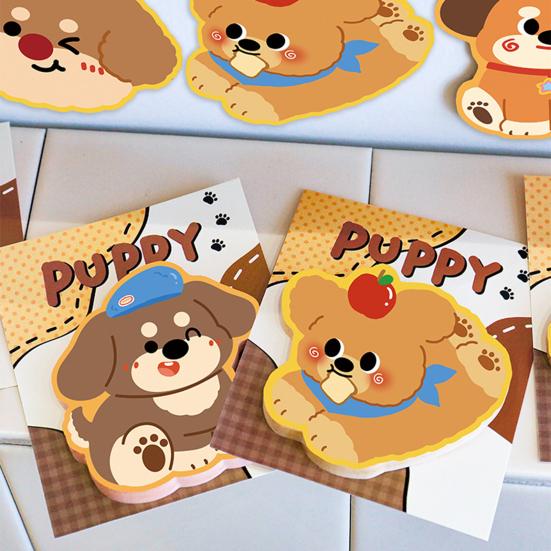 2Pcs Dachshund Message Pad Set Cute Puppy Shaped Self-Adhesive Memo Pads for Students Office No Residue Animal Memo Pads