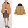Fall and Winter New Women's Clothing French Lapel Long Sleeves Single-Breasted Pocket Decoration Cotton Jacket Outwear 77044760
