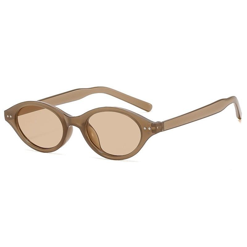 New Small Oval Sunglasses Men Women Vintage Fashion Brand Designer Glasses Sun Shades Driving Eyewear Eil Homme