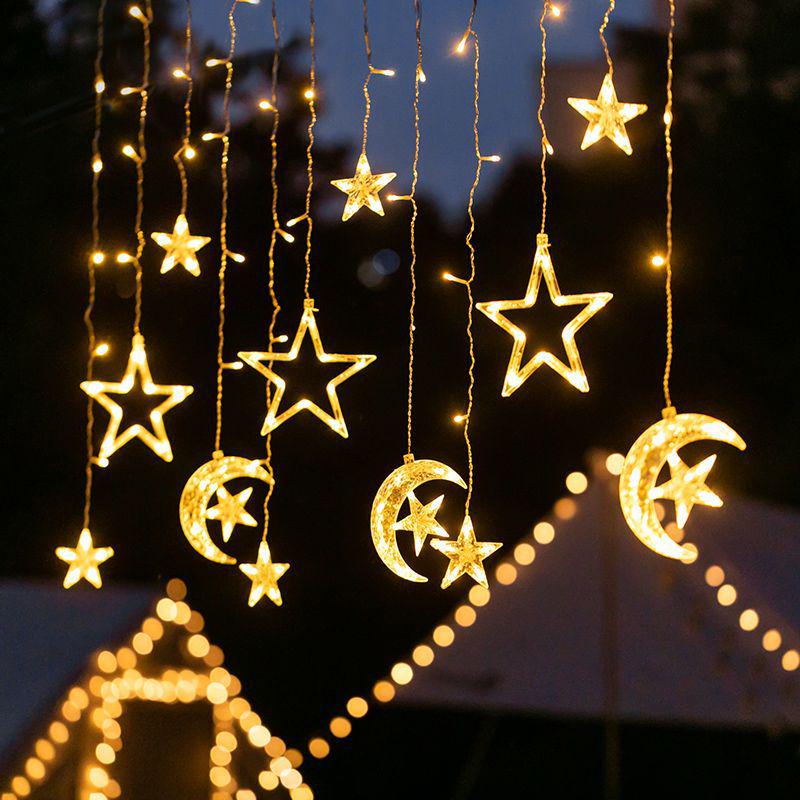 Sternenklare LED Lichterkette - Mond- und Sternzimmerdekoration