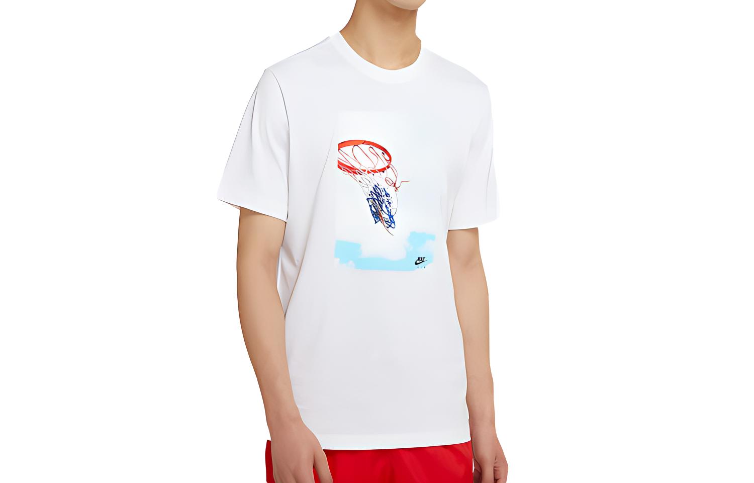 

Nike T Shirts Men s White Crew Neck Moderate Straight Fit CK9514-100 XXL