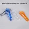 1pcs Portable Men's Razor Blades Holder Box Portable Blue Travel Shaver Holder Box Case Shaving Machine