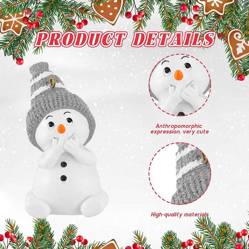 6/12/24Pcs Christmas Cute Snowman Decor Pendants for Winter Christmas Tree Decoration New Year Christmas Gifts Party Supplies