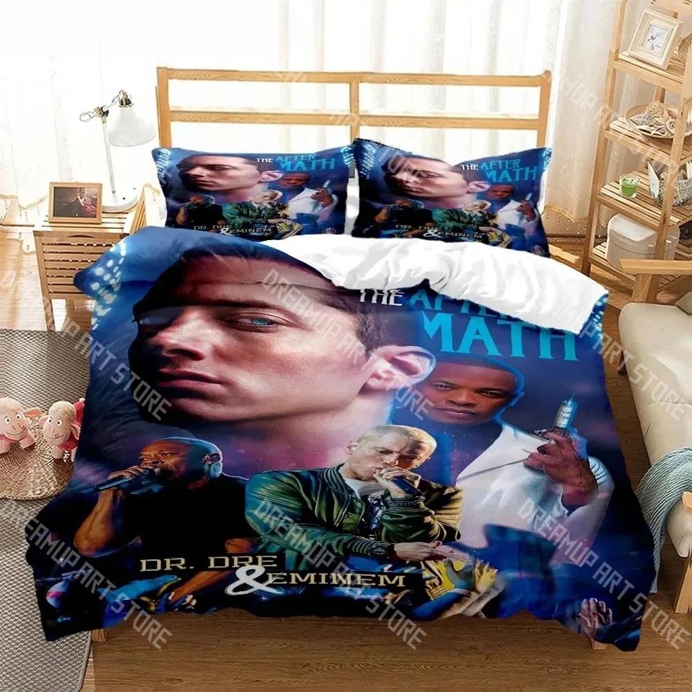 Fashion Hip Hop Eminem Rapper Bedding Set Single Twin Full Queen King Size Bed Set Kids Bedroom Duvetcover Sets Bed Sheet Set