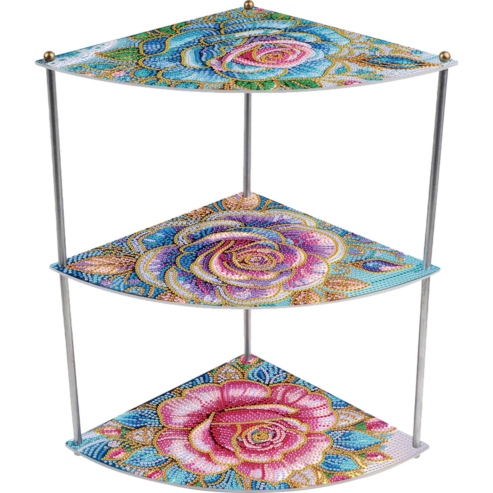 

3 Tier Acrylic Special Shape Butterfly Home Organizer Rack DIY Diamond Kits Crystal Display Rack Kit DIY Rhinestones Shelf Kit