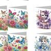 6pcs Diamond Art Cards DIY Diamond Painting Gift Card Diamond Painting Christmas Cards Arts Crafts for Birthday Thanksgiving Day