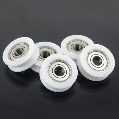 5 sztuk nowych 8*30*10mm nylonowych plastikowych osadzonych 608 U rowek kulkowy prowadzący koło pasowe łożyska