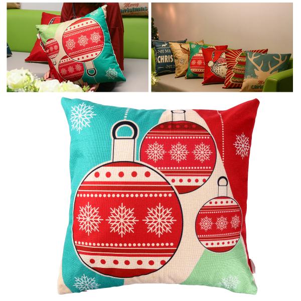 UNOMOR Christmas Decorations Pillow Cover Cute Reindeer Santa Pillow